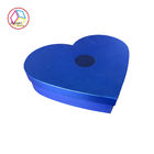 Blue Color Cardboard Empty Chocolate Gift Boxes Glossy Lamination Heart Shape