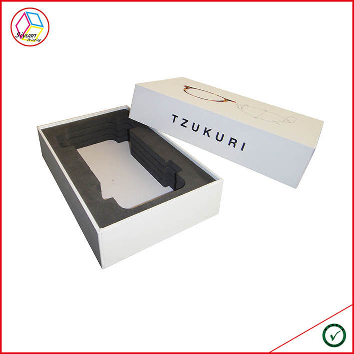 White Coated Paper Rigid Gift Boxes For Phone Packaging