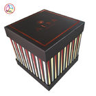 Square Cardboard Gift Boxes For Birthday Gift Packaging Foldable Design