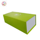 Green Fancy Paper Gift Box CMYK Printing Recycled Material OEM Service