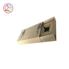 Rigid Gift Boxes With Window Brown Color Environmental Protection