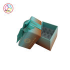 Small Cardboard Jewelry Gift Boxes With Bowknot Gold Foil Stamping