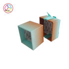Small Cardboard Jewelry Gift Boxes With Bowknot Gold Foil Stamping