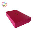 Luxury Rosy Jewelry Paper Gift Box / Unique Jewelry Gift Boxes With Silk