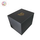 Unique Perfume Packaging Boxes Black Color Customized Logo Printing