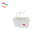 Recycled Paper Shopping Bags CMYK Pantone Printing Twisted Handle