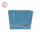 Personalised Shopping Bags Blue Color Coated Paper Twisted Handle