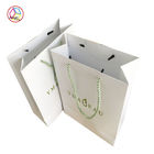 Boutique White Printed Paper Bags Surface Technology Color Printing