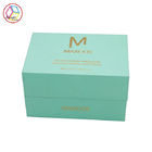 Personalized Perfume Beauty Box Green Color Rectangle Shape Coated Paper
