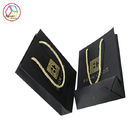 Eco Friendly Black Paper Shopping Bags Recyclable Feature Eco - Friendly