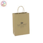 Brown Printed Paper Bags , Custom Printed Shopping Bags OEM Service