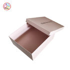 Customized Pink Two Pieces Hard Cardboard Gift Boxes Matte Lamination
