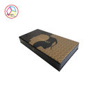 Rectangle Black Printed Cardboard Makeup Box With EVA Insert