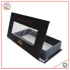 Small Black CMYK Rectangular Craft Paper Gift Box With PVC Window