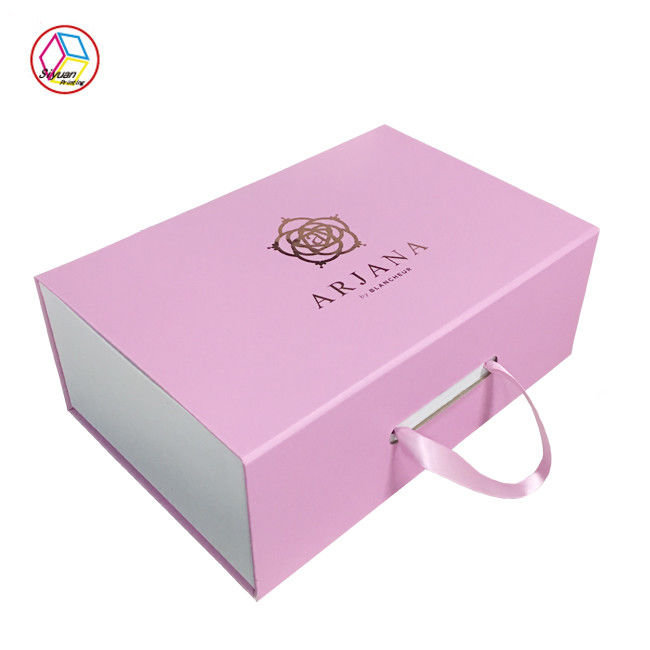Colored Shoe Gift Box With Handle Customized Size Recyclable Feature