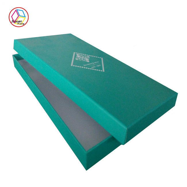 Green Fancy Paper Gift Box CMYK Printing Recycled Material OEM Service