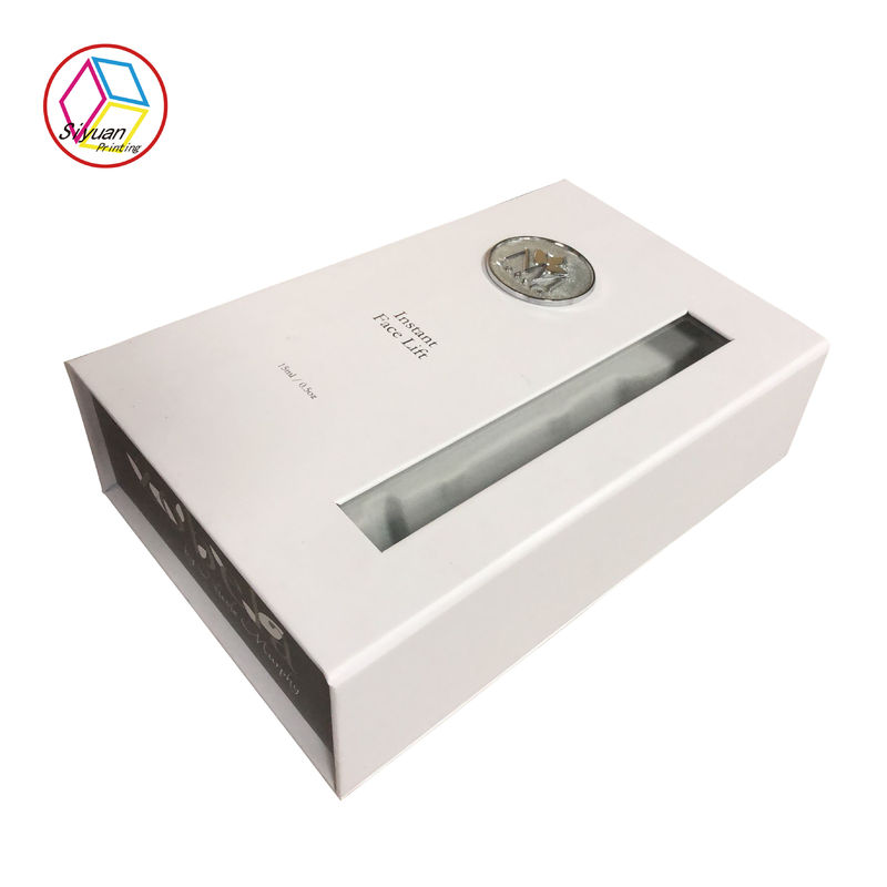 Sustainable Paper Cosmetic Box With Transparent PVC Window Eco - Friendly