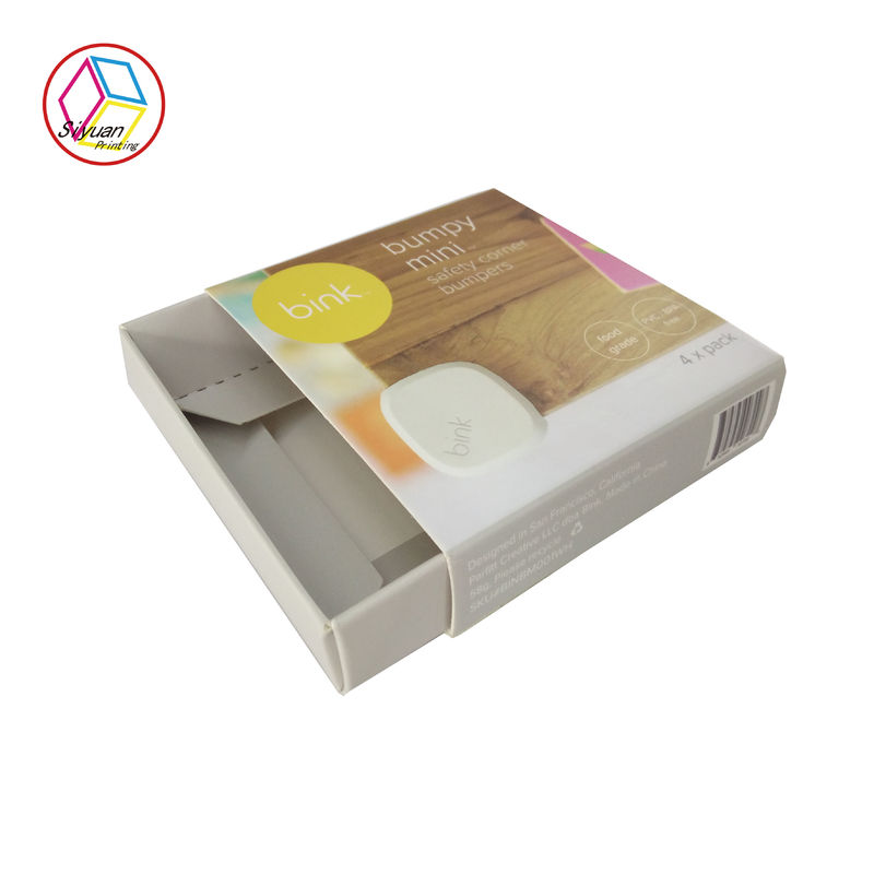 Sliding Rectangle Food Grade Cupcake Packaging Boxes CMYK Color